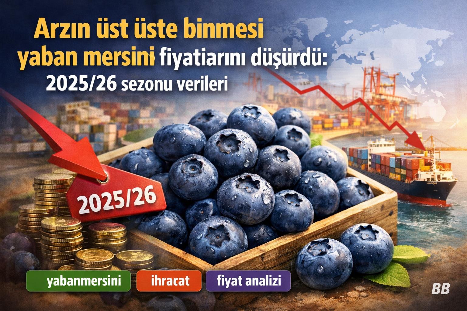 Arzın üst üste binmesi yaban mersini fiyatlarını düşürdü: 2025/26 sezonu verileri gorseli