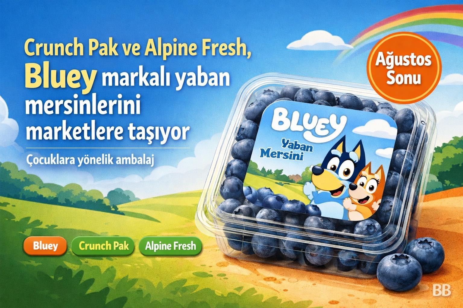 Crunch Pak ve Alpine Fresh, Bluey markalı yaban mersinlerini marketlere taşıyor görseli