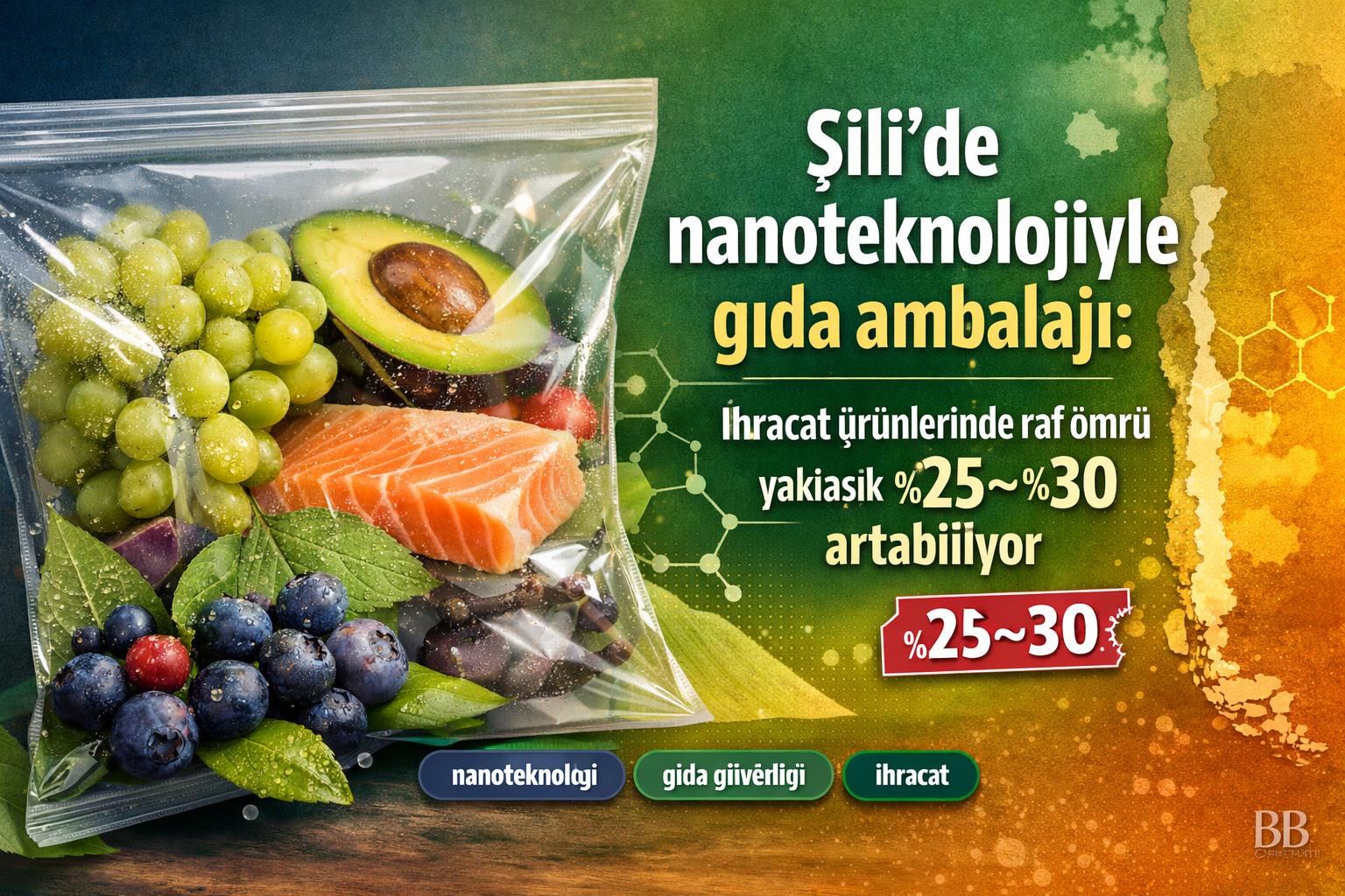 Şili'de nanoteknolojiyle gıda ambalajı: İhracat ürünlerinde raf ömrü yaklaşık %25–%30 artabiliyor görseli