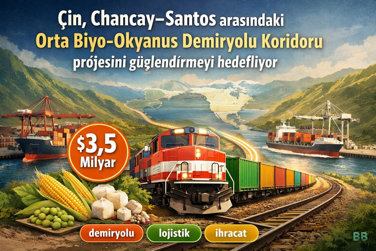 Çin, Chancay–Santos arasındaki Orta Biyo-Okyanus Demiryolu Koridoru projesini güçlendirmeyi hedefliyor görseli