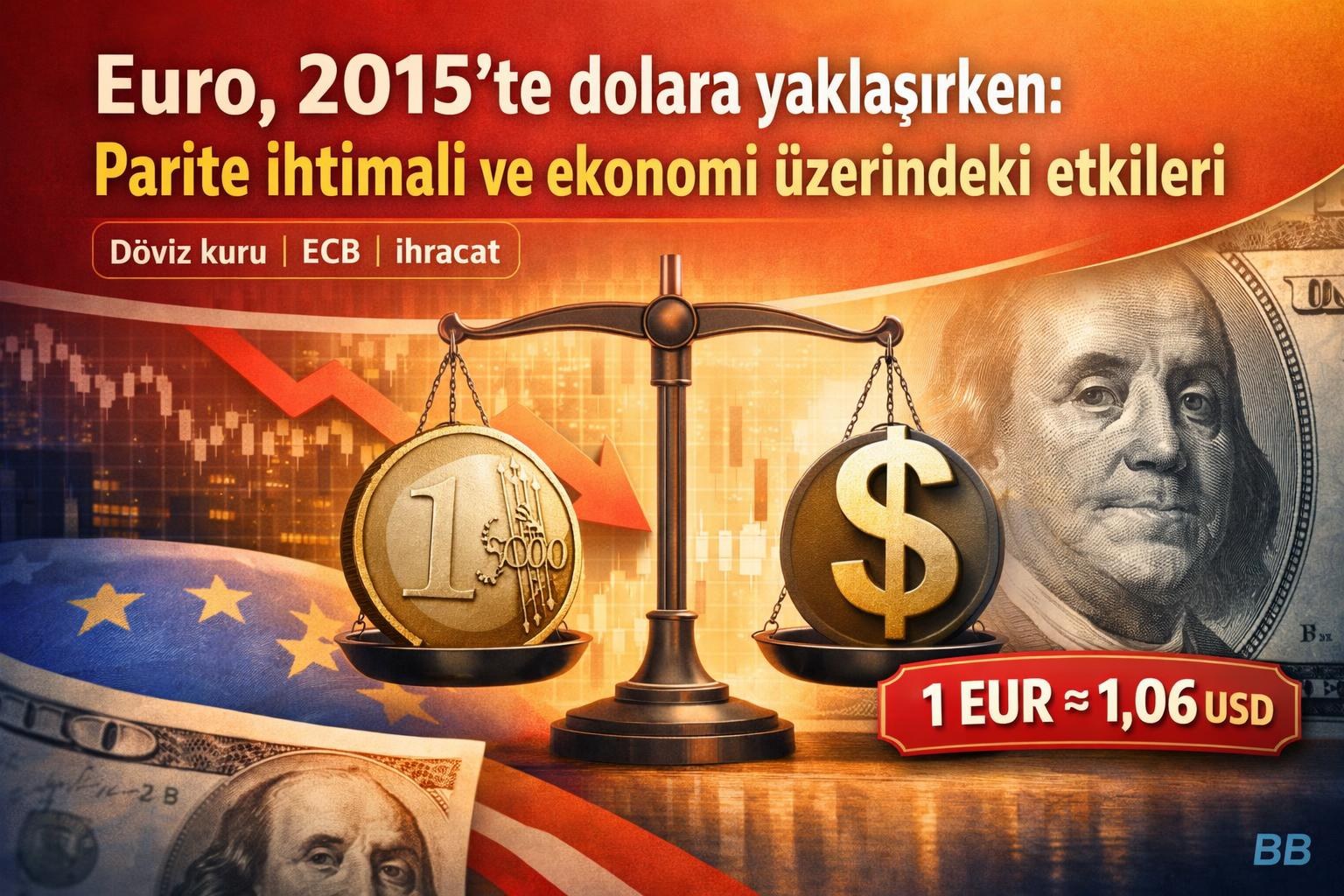 Euro, 2015'te dolara yaklaşırken: Parite ihtimali ve ekonomi üzerindeki etkileri görseli