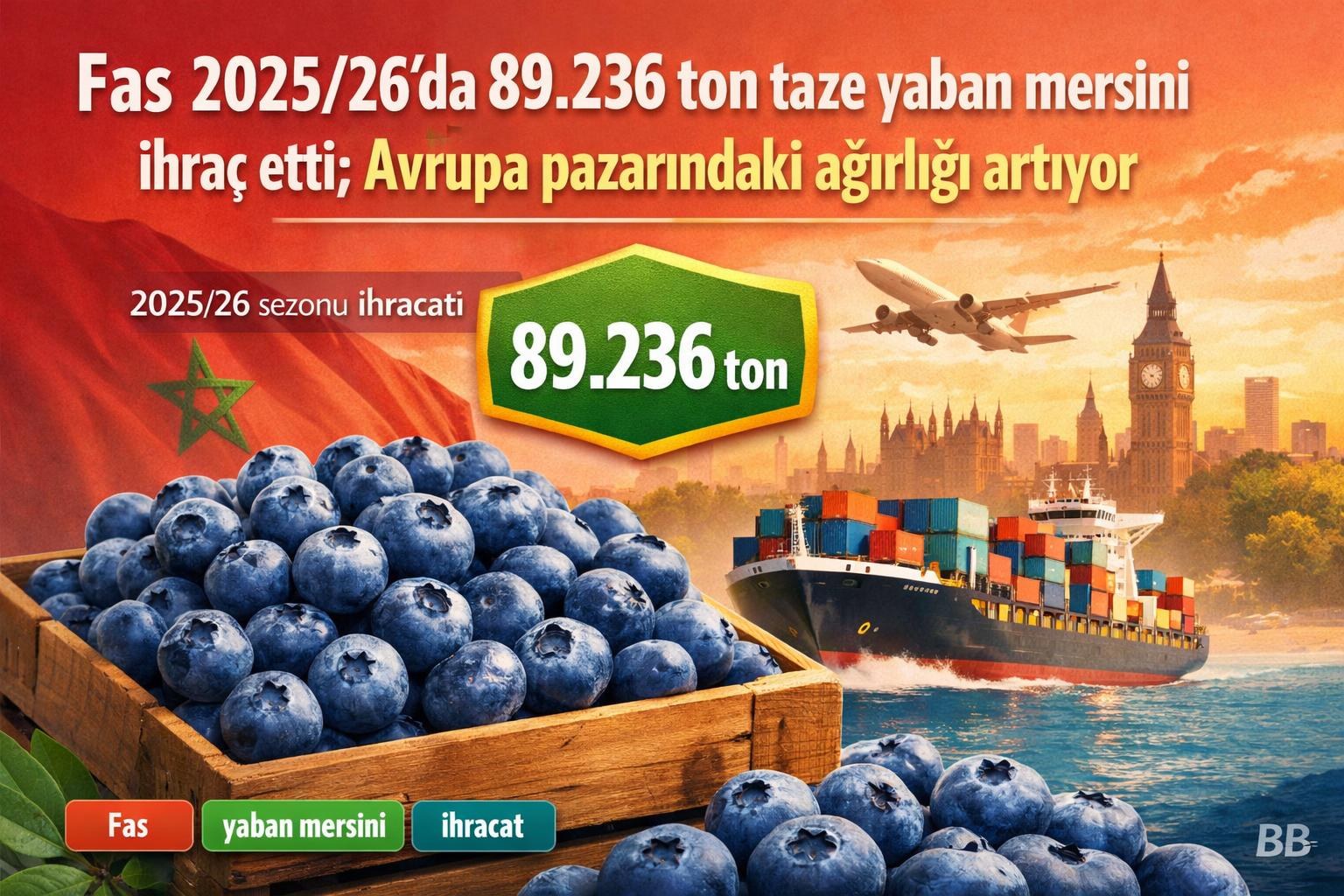 Fas 2025/26'da 89.236 ton taze yaban mersini ihraç etti; Avrupa pazarındaki ağırlığı artıyor gorseli