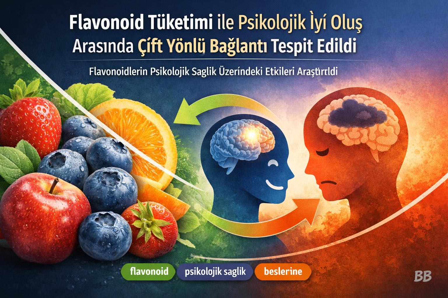 Flavonoid Tüketimi ile Psikolojik İyi Oluş Arasında Çift Yönlü Bağlantı Tespit Edildi gorseli