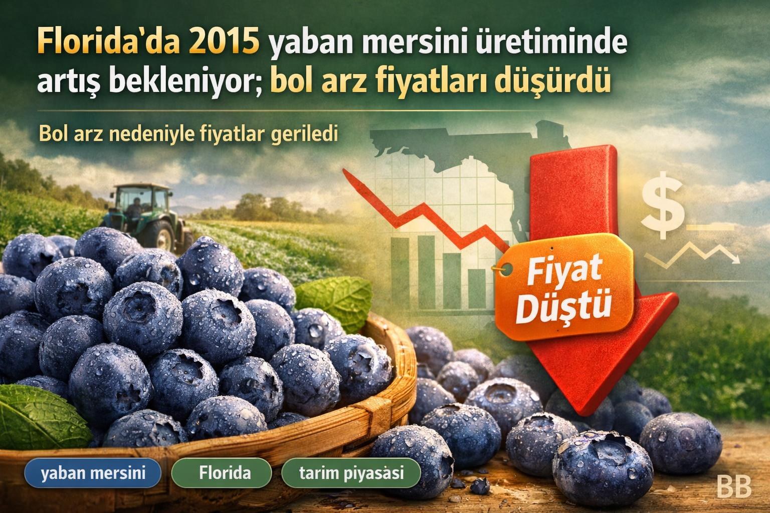 Florida'da 2015 yaban mersini üretiminde artış bekleniyor; bol arz fiyatları düşürdü görseli