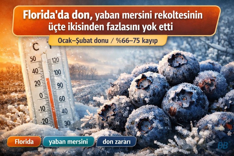 Florida'da don, yaban mersini rekoltesinin üçte ikisinden fazlasını yok etti görseli