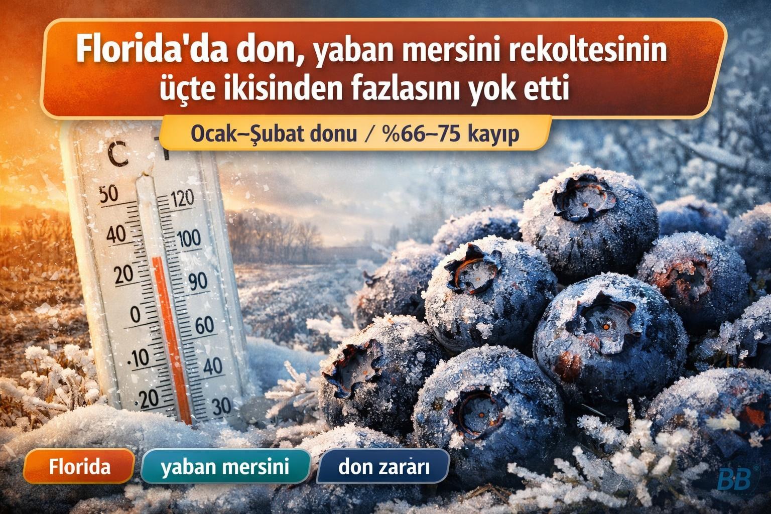 Florida'da don, yaban mersini rekoltesinin üçte ikisinden fazlasını yok etti gorseli