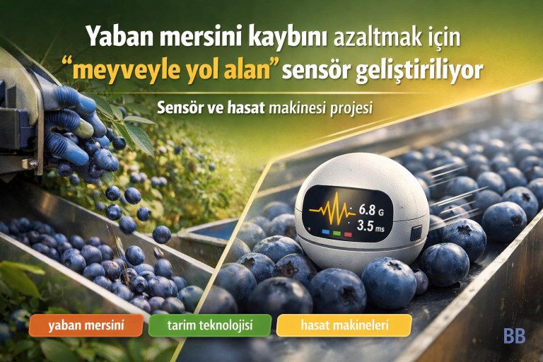 Georgia Üniversitesi'nden yaban mersininde hasarı azaltmayı hedefleyen sensör ve hasat projesi görseli