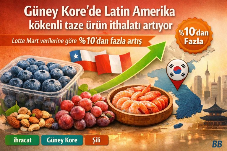 Güney Kore'de Latin Amerika kökenli taze ürün ithalatı artıyor görseli
