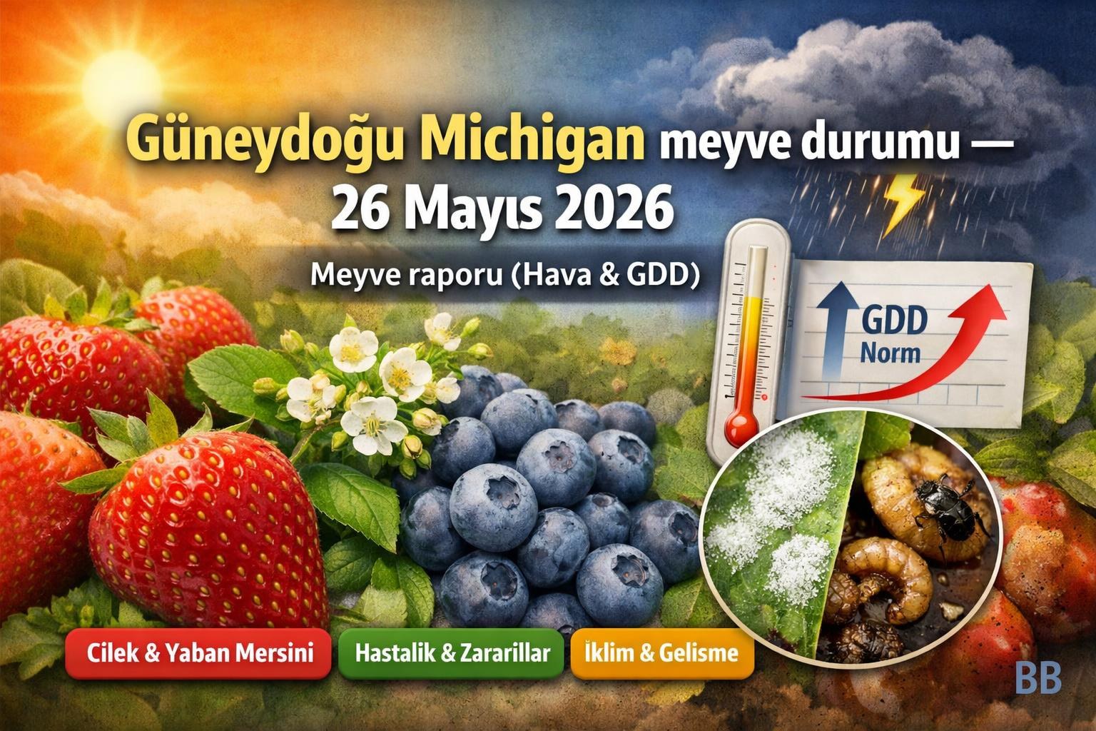 Güneydoğu Michigan meyve durumu — 26 Mayıs 2026 görseli