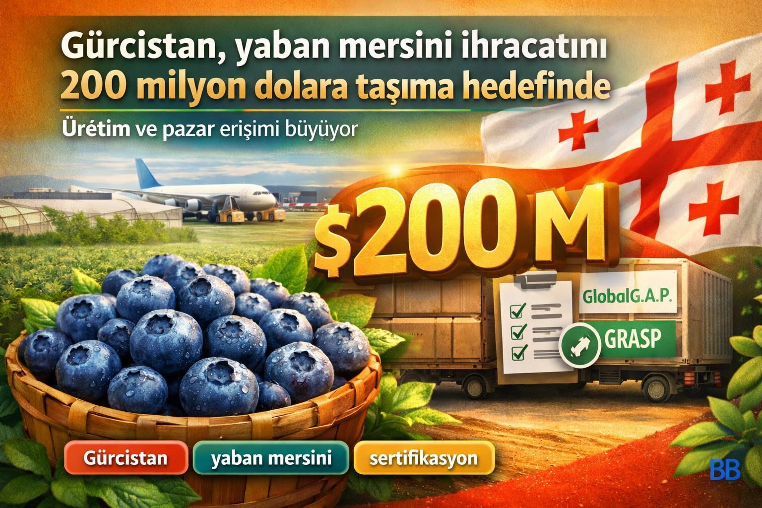 Gürcistan, yaban mersini ihracatını 200 milyon dolara taşıma hedefinde: üretim ve pazar erişimi büyüyor gorseli