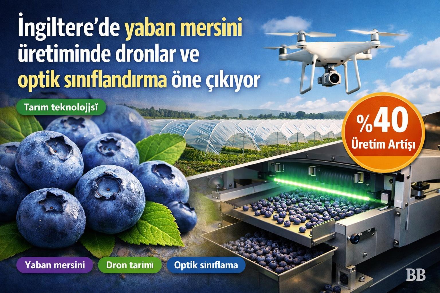 İngiltere'de yaban mersini üretiminde dronlar ve optik sınıflandırma öne çıkıyor gorseli