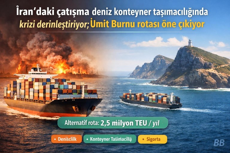 İran’daki çatışma deniz konteyner taşımacılığında krizi derinleştiriyor; Ümit Burnu rotası öne çıkıyor görseli