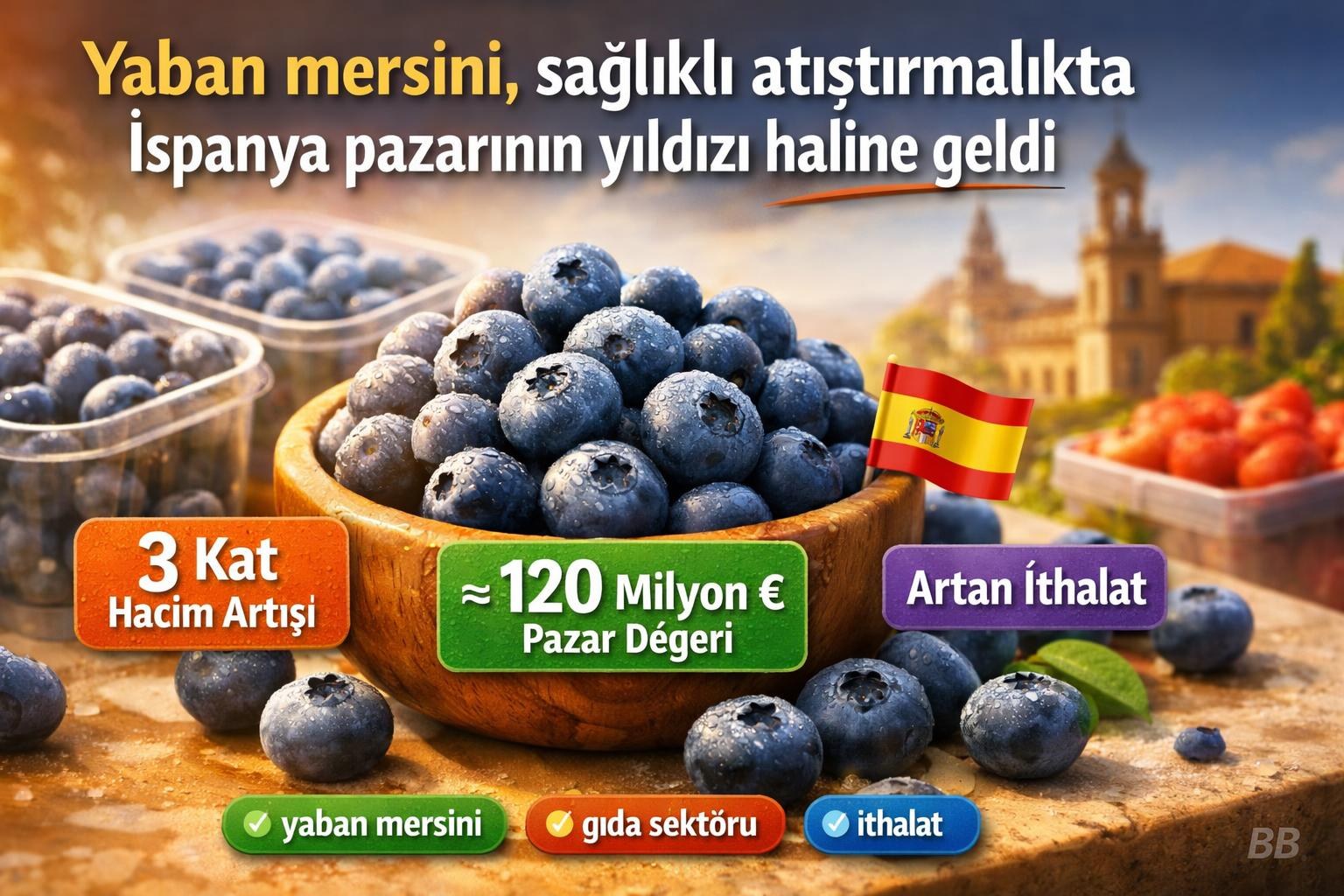 Yaban mersini, sağlıklı atıştırmalıkta İspanya pazarının yıldızı haline geldi görseli