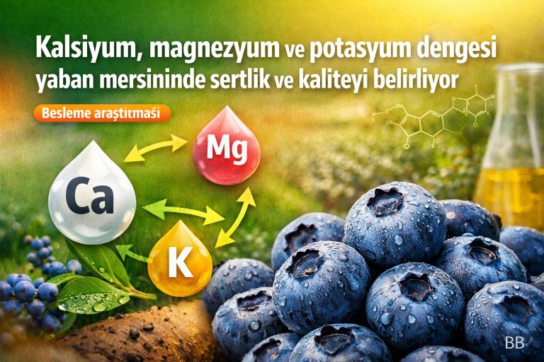 Kalsiyum, magnezyum ve potasyum dengesi yaban mersininde sertlik ve kaliteyi belirliyor görseli