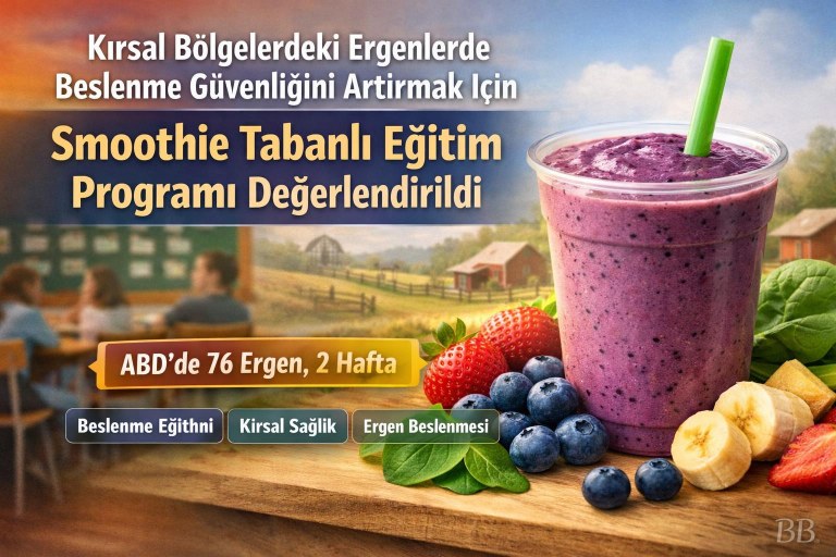 Kırsal Bölgelerdeki Ergenlerde Beslenme Güvenliğini Artırmak İçin Smoothie Tabanlı Eğitim Programı Değerlendirildi görseli