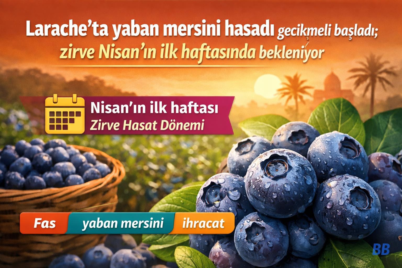 Larache'ta yaban mersini hasadı gecikmeli başladı; zirve Nisan'ın ilk haftasında bekleniyor gorseli