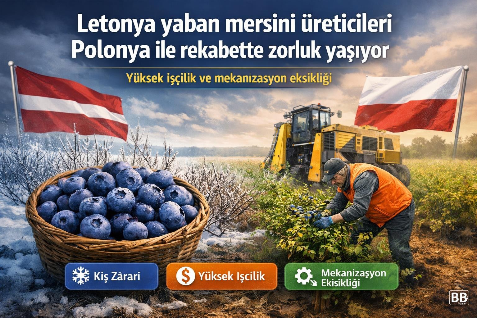 Letonya yaban mersini üreticileri Polonya ile rekabette zorluk yaşıyor görseli