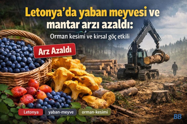 Letonya'da yaban meyvesi ve mantar arzı azaldı: Orman kesimi ve kırsal göç etkili görseli