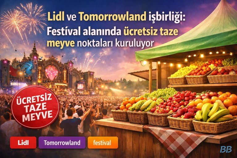 Lidl ve Tomorrowland işbirliği: Festival alanında ücretsiz taze meyve noktaları kuruluyor görseli