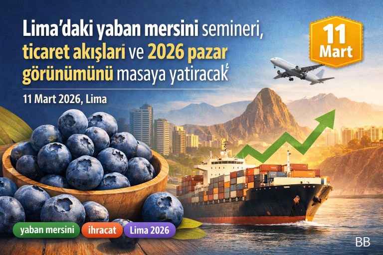 Lima'daki yaban mersini semineri, ticaret akışları ve 2026 pazar görünümünü masaya yatıracak görseli