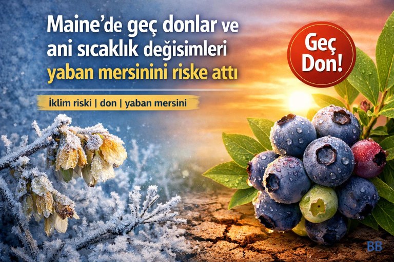 Maine’de geç donlar ve ani sıcaklık değişimleri yaban mersinini riske attı görseli