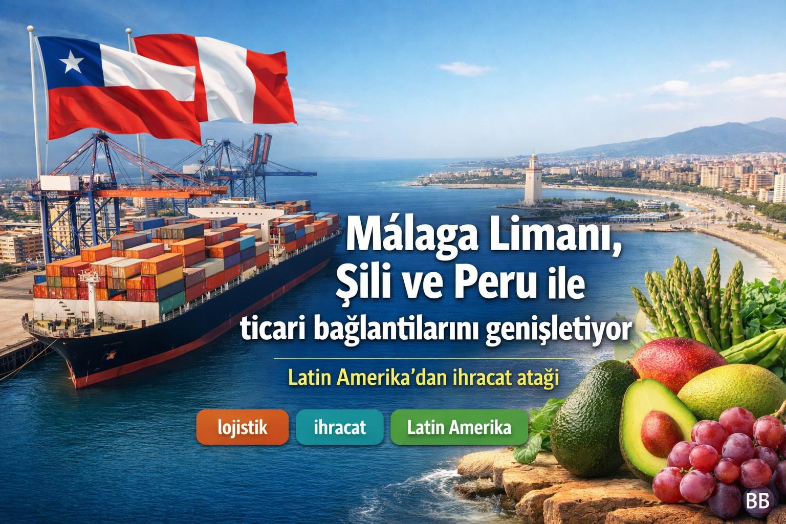 Málaga Limanı, Şili ve Peru ile ticari bağlantılarını genişletiyor görseli