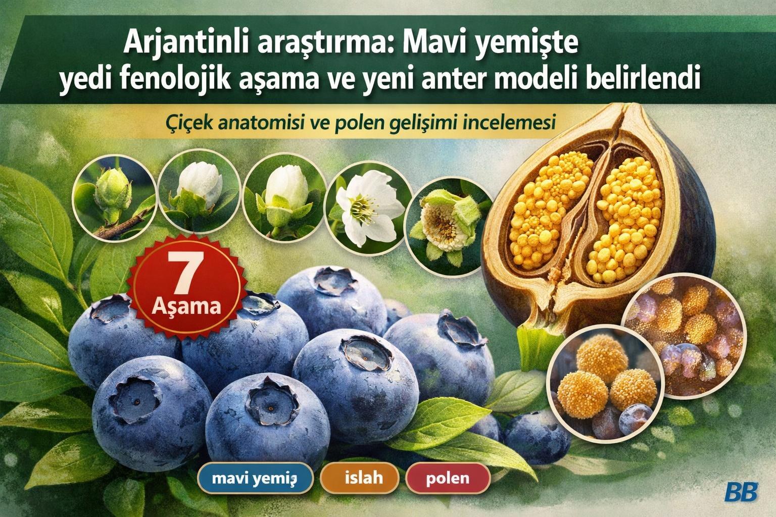 Arjantinli araştırma: Mavi yemişte (Vaccinium corymbosum) yedi fenolojik aşama ve yeni anter modeli belirlendi görseli