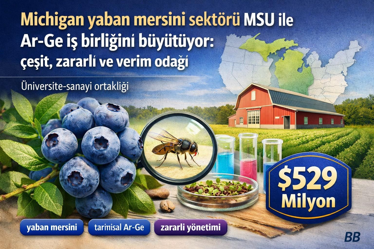 Michigan yaban mersini sektörü MSU ile Ar-Ge iş birliğini büyütüyor: çeşit, zararlı ve verim odağı gorseli