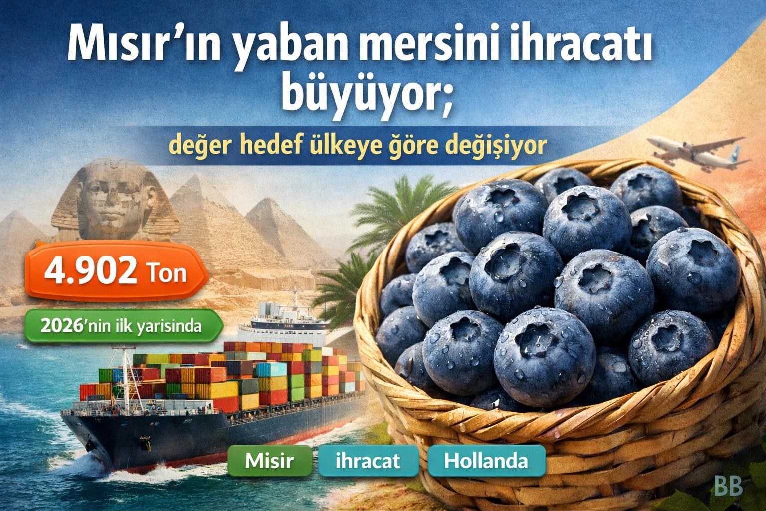 Mısır'ın yaban mersini ihracatı büyüyor; değer hedef ülkeye göre değişiyor gorseli