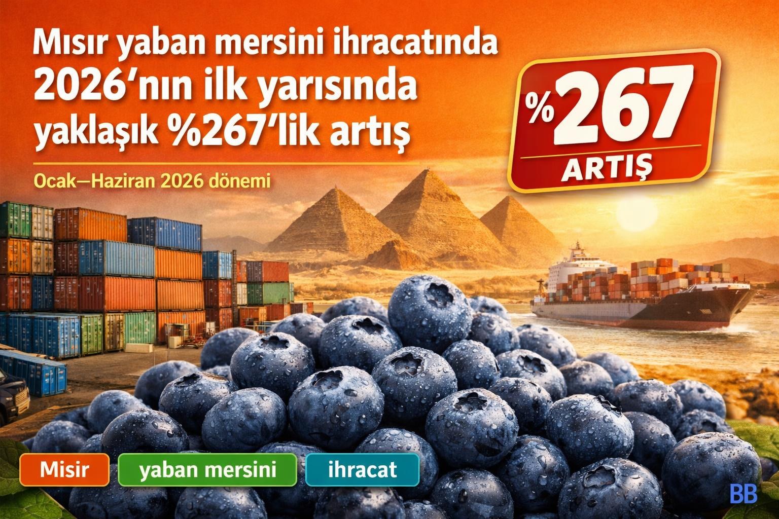 Mısır yaban mersini ihracatında 2026'nın ilk yarısında yaklaşık %267'lik artış görseli