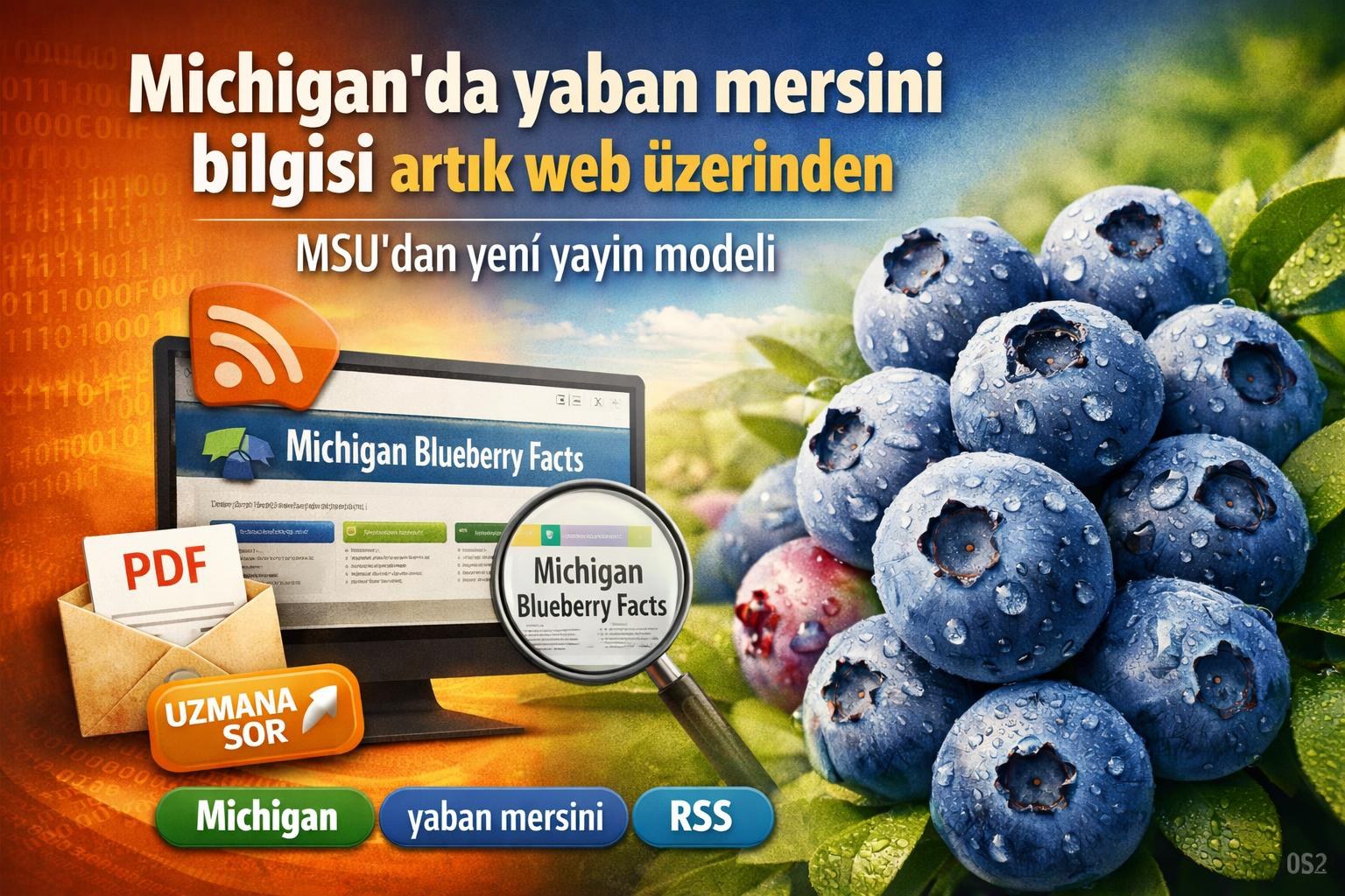 MSU, yaban mersini üreticileri için “Michigan Blueberry Facts” sitesini yeniledi: bülten yerine web ve RSS dönemi görseli