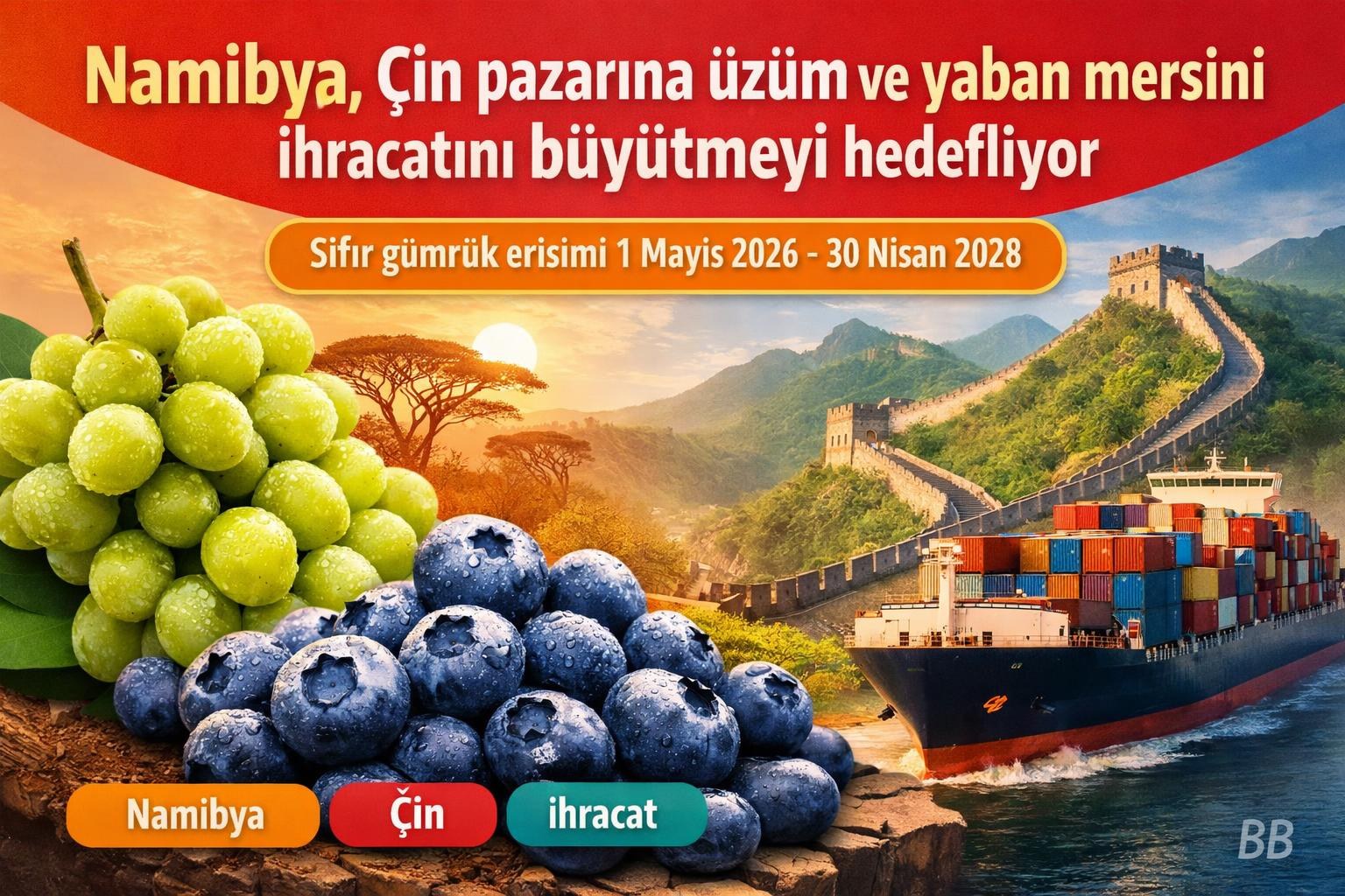 Namibya, Çin pazarına üzüm ve yaban mersini ihracatını büyütmeyi hedefliyor gorseli