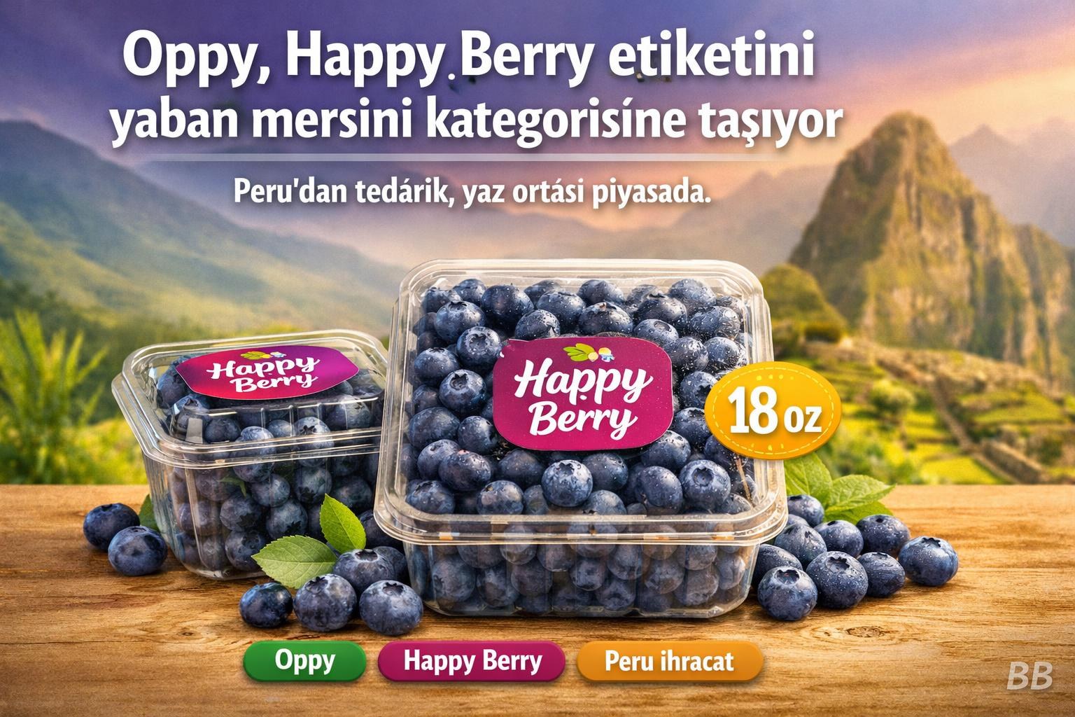 Oppy, Happy Berry etiketini yaban mersini kategorisine taşıyor gorseli