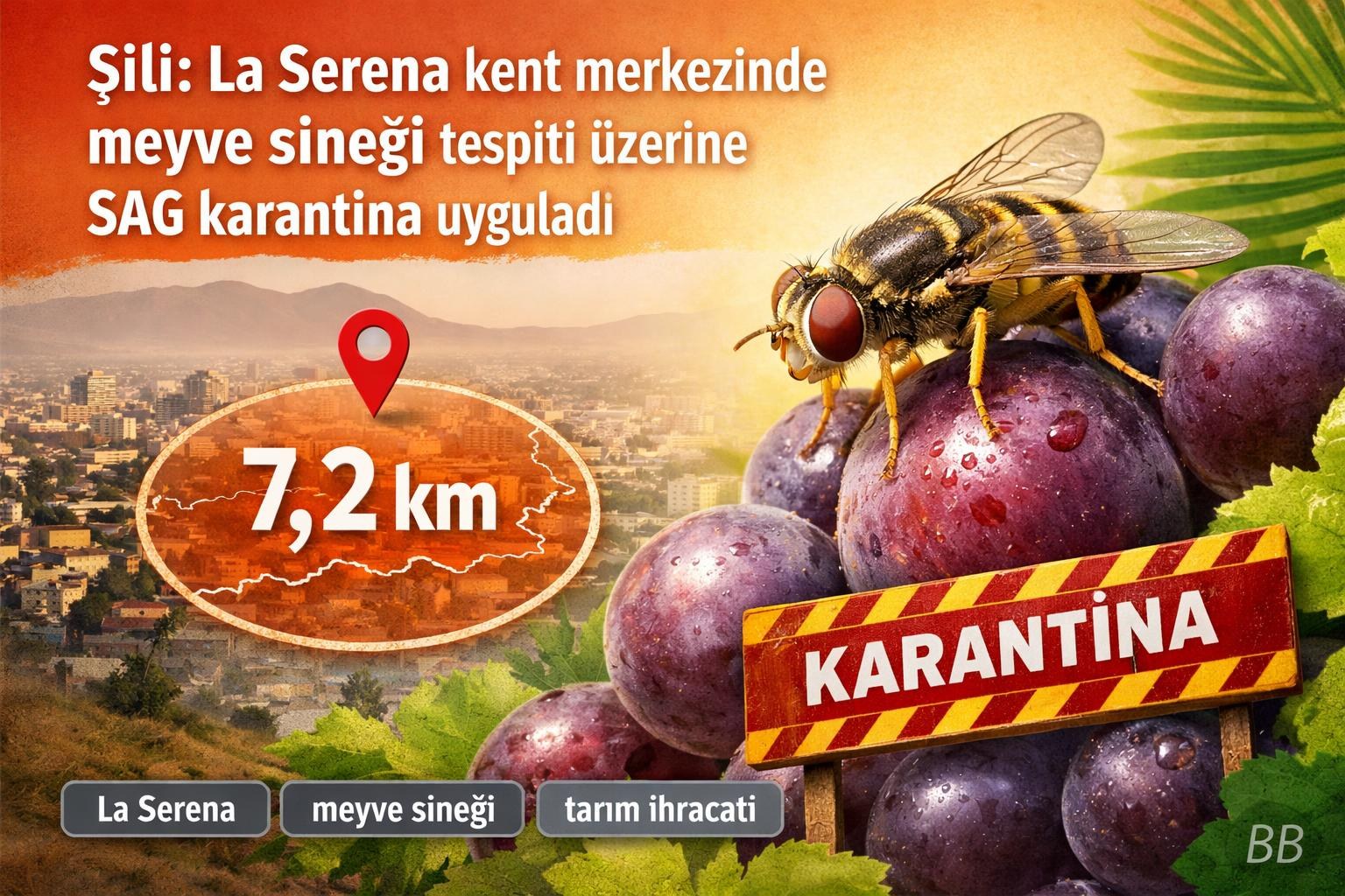 Şili: La Serena kent merkezinde meyve sineği tespiti üzerine SAG karantina uyguladı görseli
