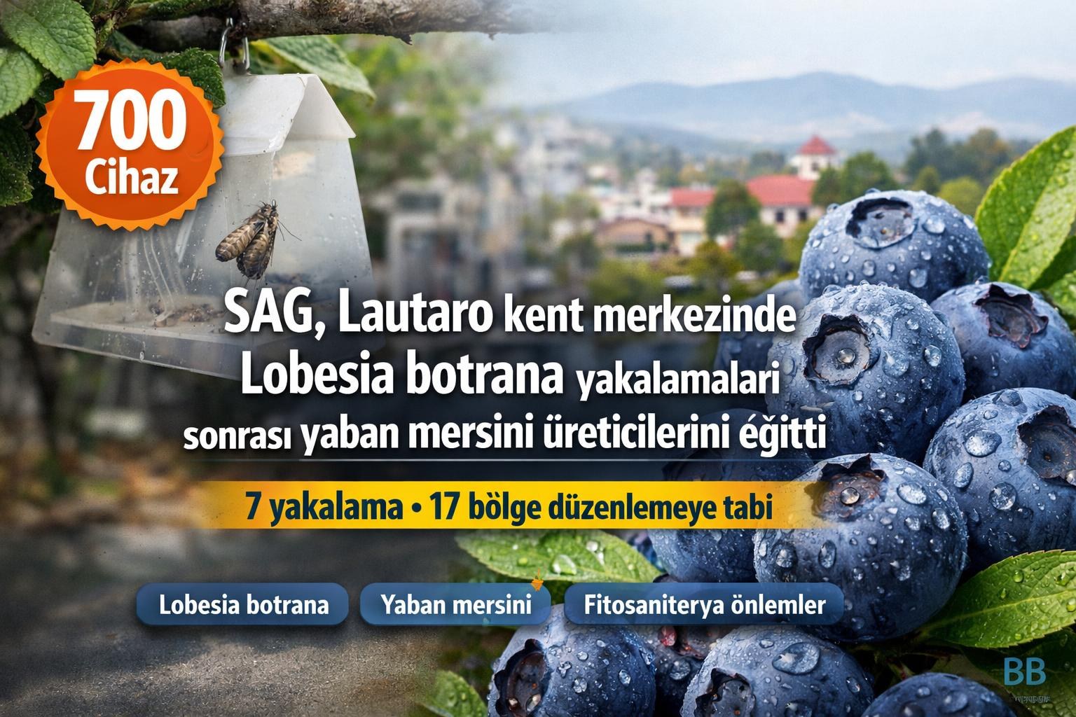 SAG, Lautaro kent merkezinde Lobesia botrana yakalamaları sonrası yaban mersini üreticilerini eğitti görseli