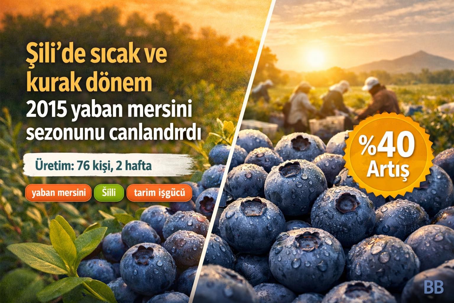Şili'de sıcak ve kurak dönem 2015 yaban mersini sezonunu canlandırdı görseli