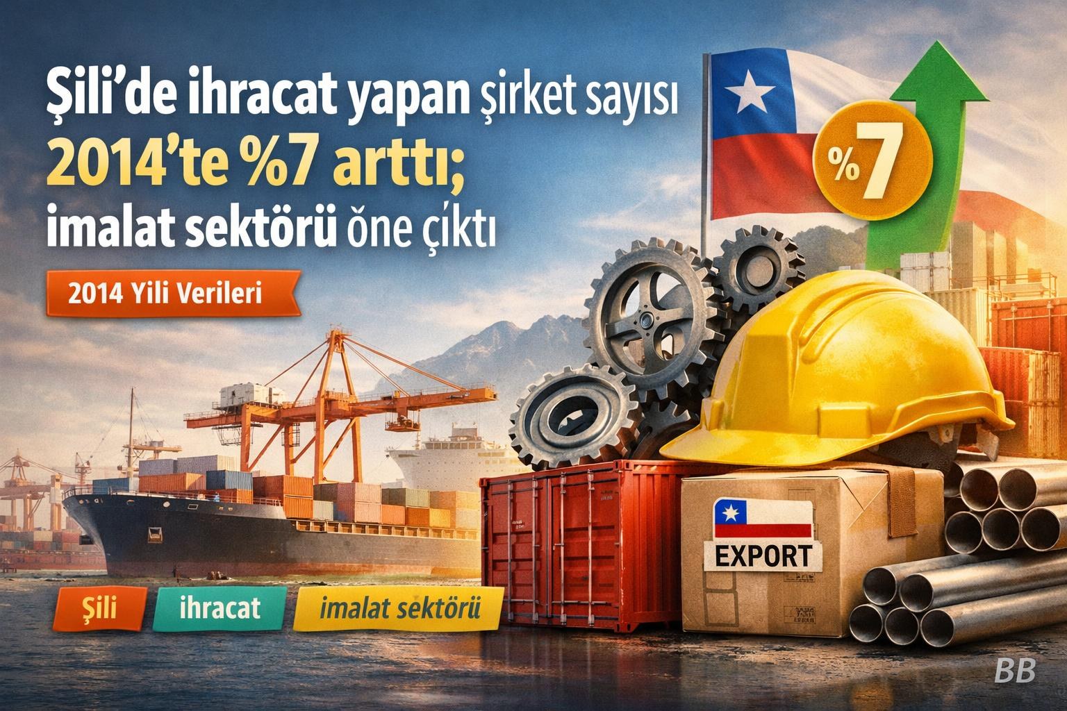 Şili'de ihracat yapan şirket sayısı 2014'te %7 arttı; imalat sektörü öne çıktı görseli