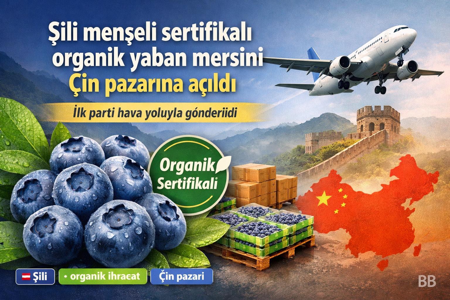 Şili menşeli sertifikalı organik yaban mersini Çin pazarına açıldı görseli