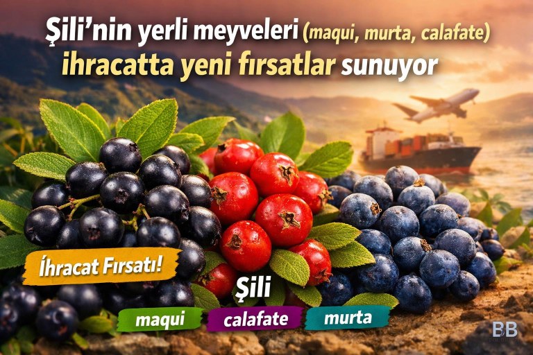 Şili'nin yerli meyveleri (maqui, murta, calafate) ihracatta yeni fırsatlar sunuyor görseli