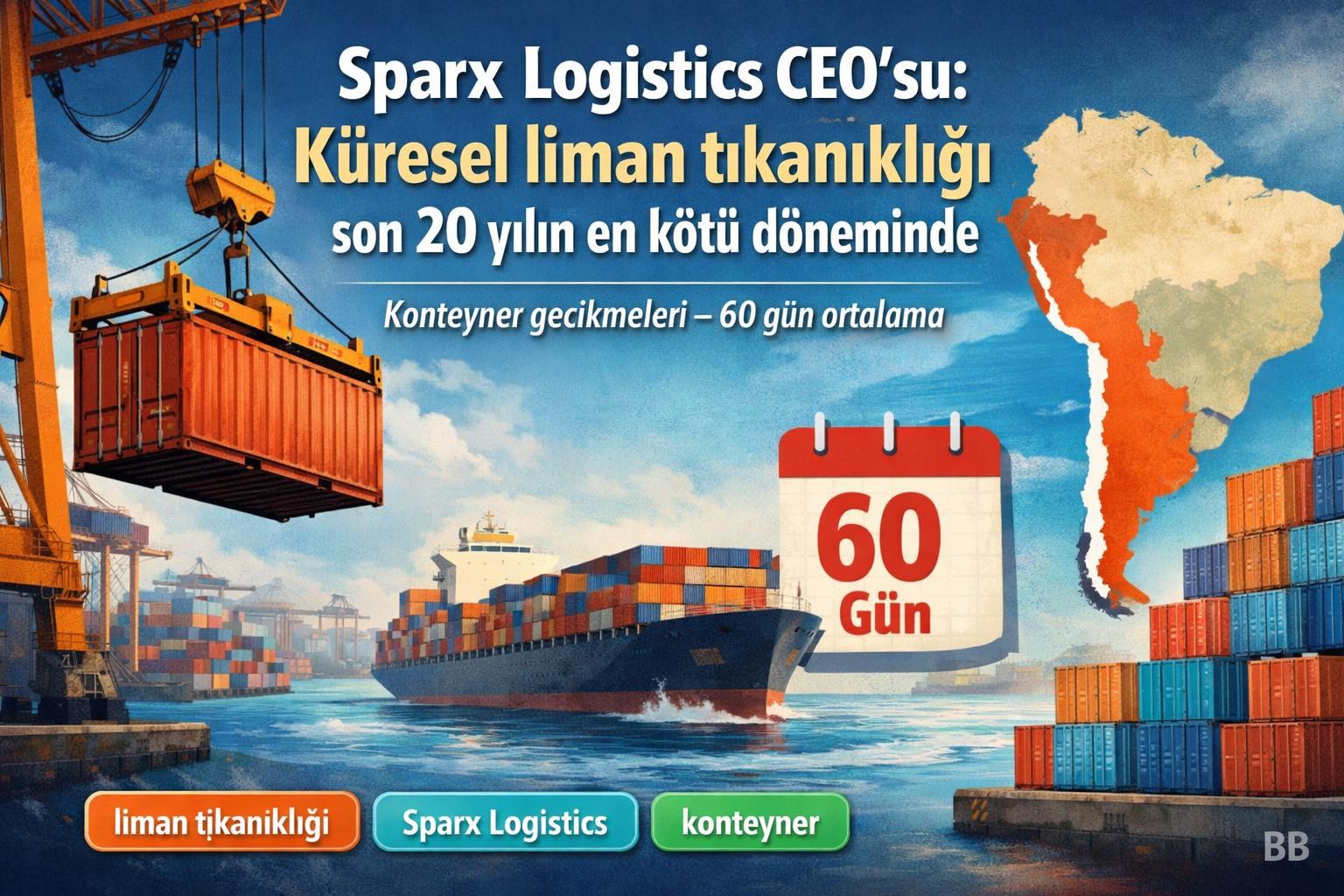 Sparx Logistics CEO'su: Küresel liman tıkanıklığı son 20 yılın en kötü döneminde görseli