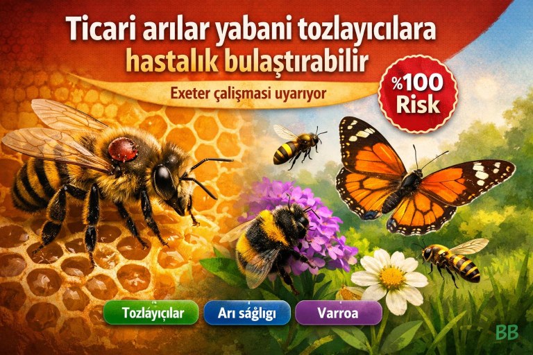 Ticari arılar yabani tozlayıcılara hastalık bulaştırabilir, Exeter çalışması uyarıyor görseli