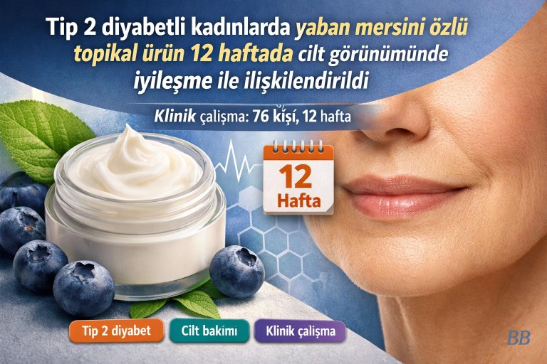 Tip 2 diyabetli kadınlarda yaban mersini özlü topikal ürün 12 haftada cilt görünümünde iyileşme ile ilişkilendirildi görseli