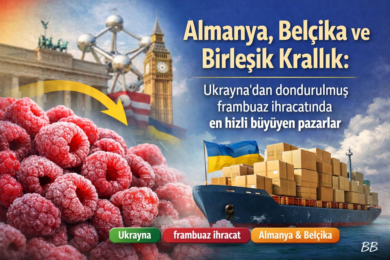 Almanya, Belçika ve Birleşik Krallık: Ukrayna'dan dondurulmuş frambuaz ihracatında en hızlı büyüyen pazarlar gorseli