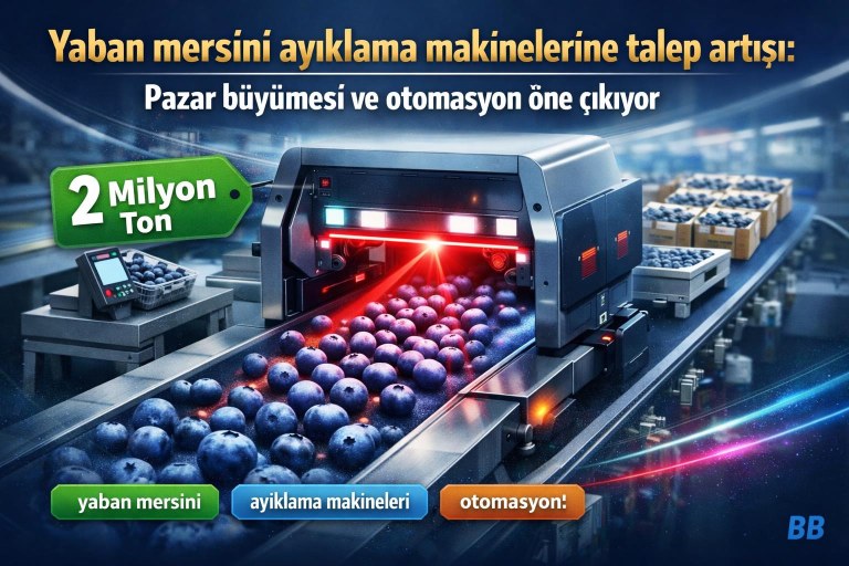 Yaban mersini ayıklama makinelerine talep artışı: Pazar büyümesi ve otomasyon öne çıkıyor görseli