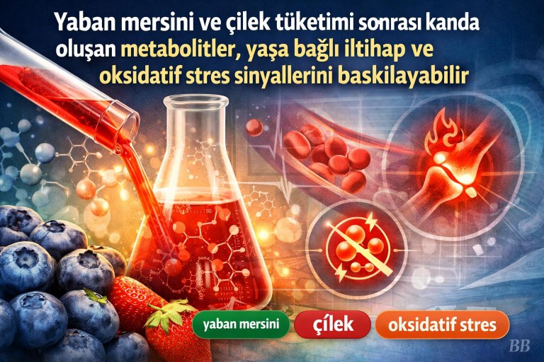 Yaban mersini ve çilek tüketimi sonrası kanda oluşan metabolitler, yaşa bağlı iltihap ve oksidatif stres sinyallerini baskılayabilir görseli
