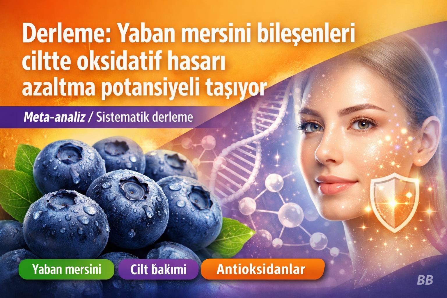 Derleme: Yaban mersini bileşenleri ciltte oksidatif hasarı azaltma potansiyeli taşıyor görseli