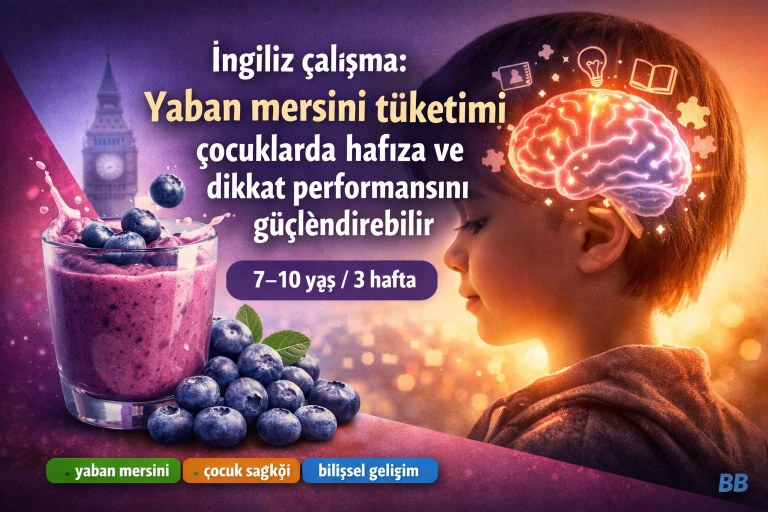 İngiliz çalışma: Yaban mersini tüketimi çocuklarda hafıza ve dikkat performansını güçlendirebilir görseli