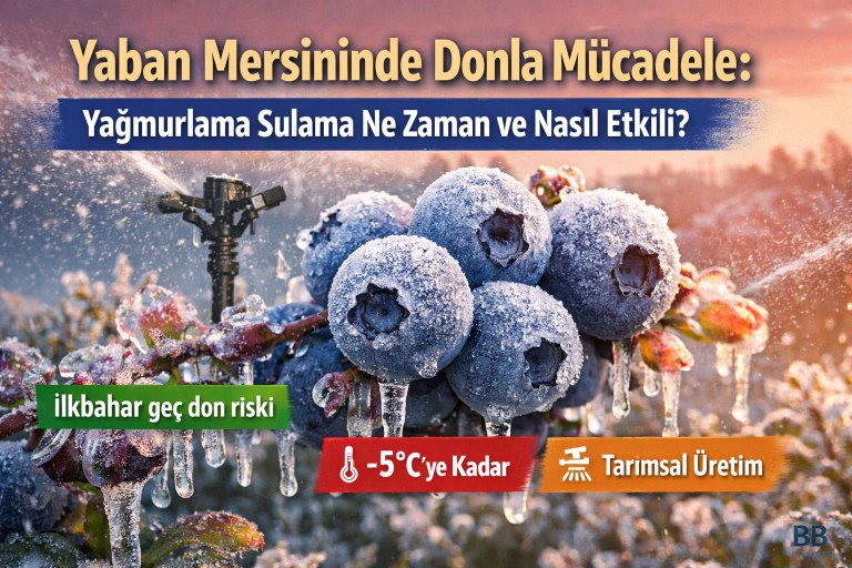 Yaban Mersininde Donla Mücadele: Yağmurlama Sulama Ne Zaman ve Nasıl Etkili? görseli