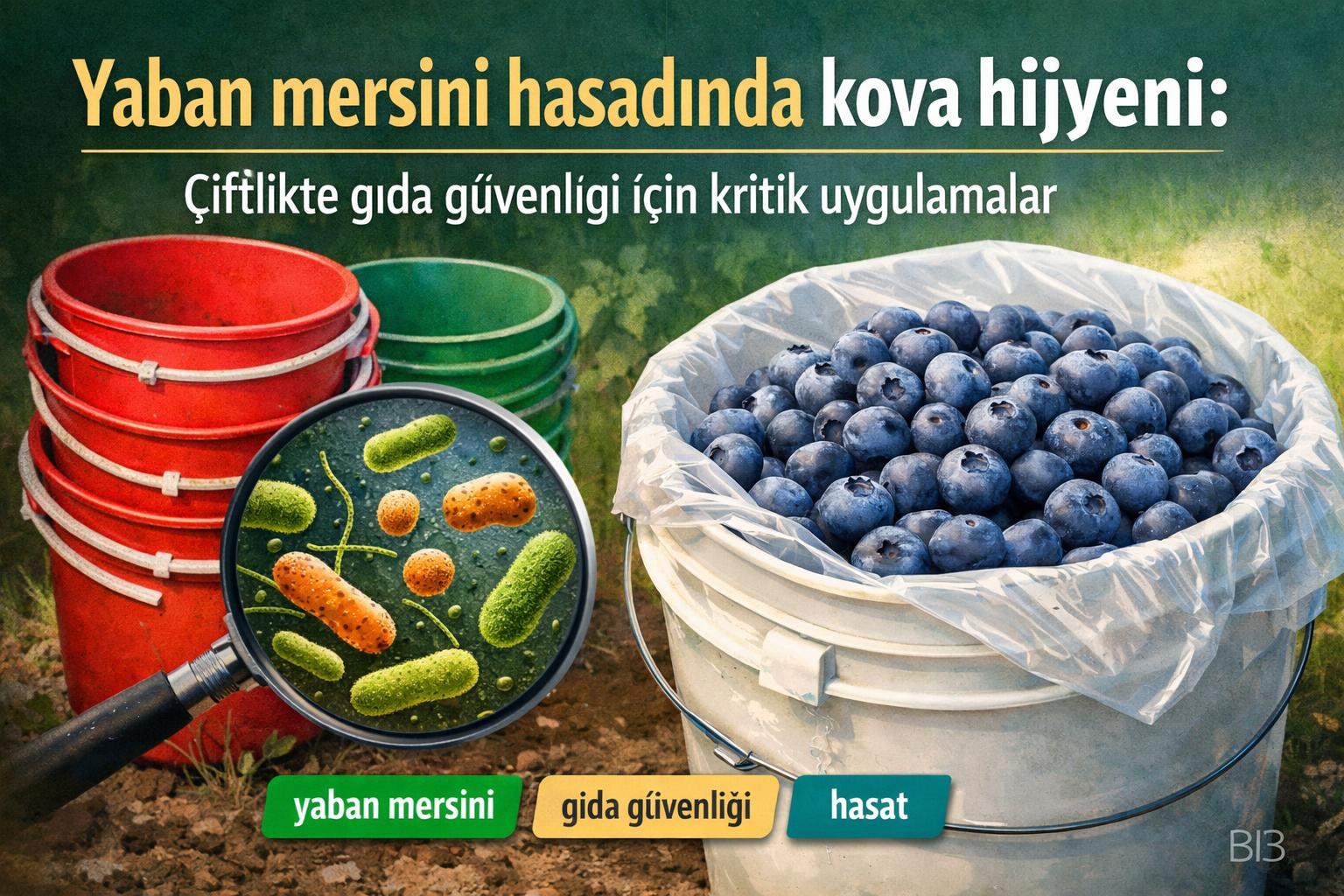 Yaban mersini hasadında kova hijyeni: Çiftlikte gıda güvenliği için kritik uygulamalar görseli