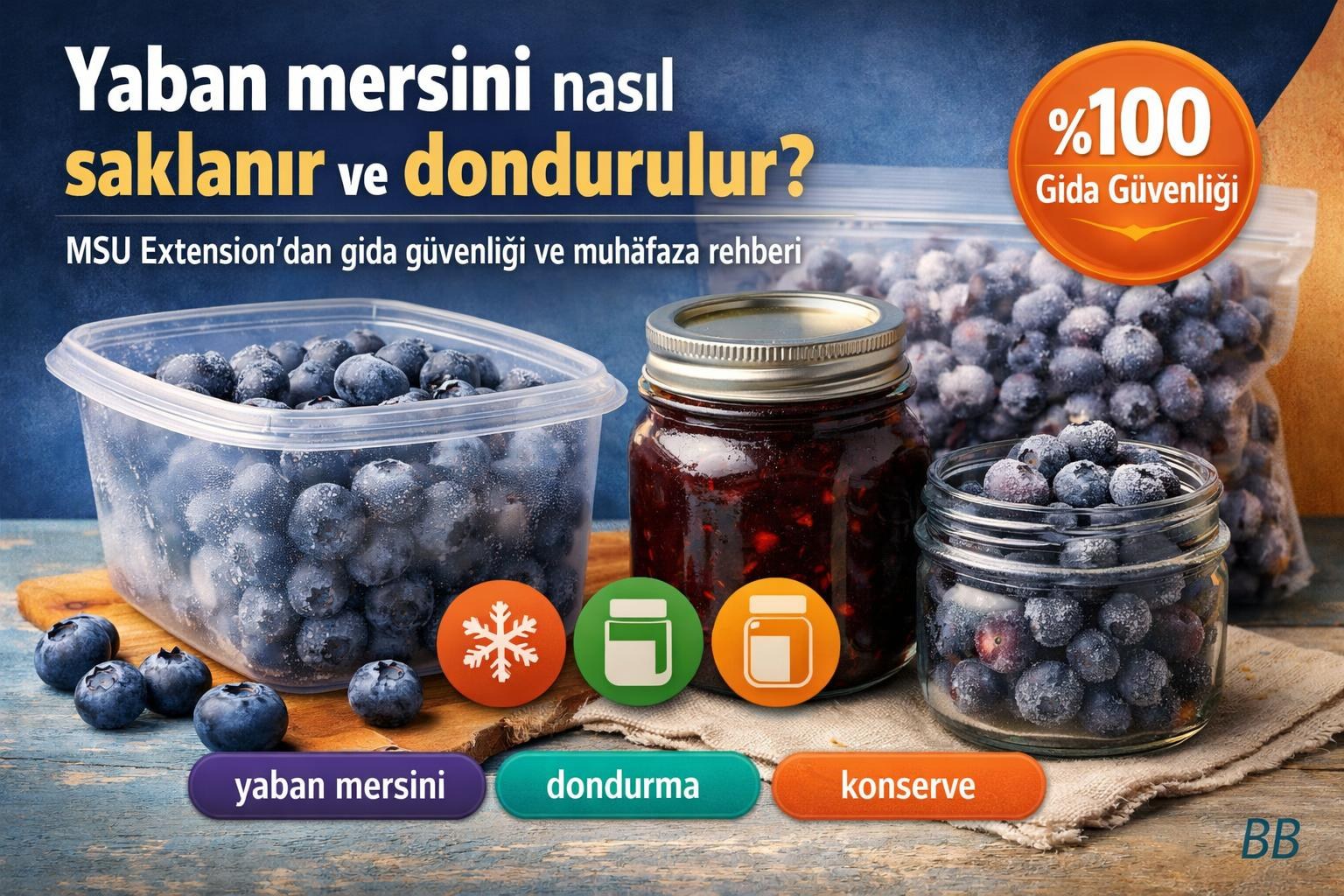 Yaban mersini nasıl saklanır ve dondurulur? MSU Extension’dan gıda güvenliği ve muhafaza rehberi görseli
